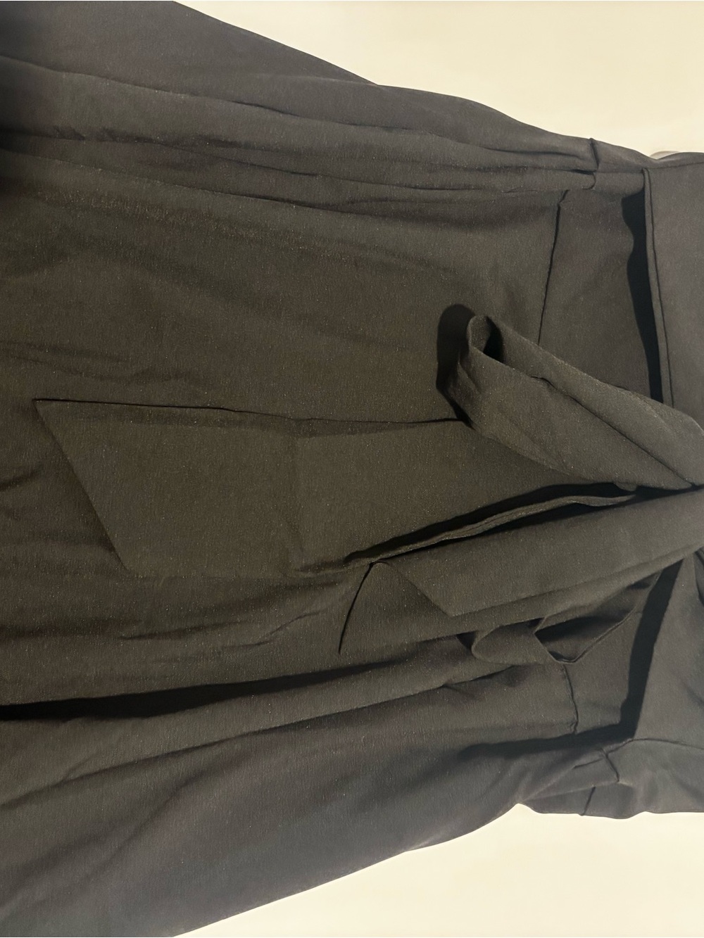 Black Wrap Tie Waist Skirt